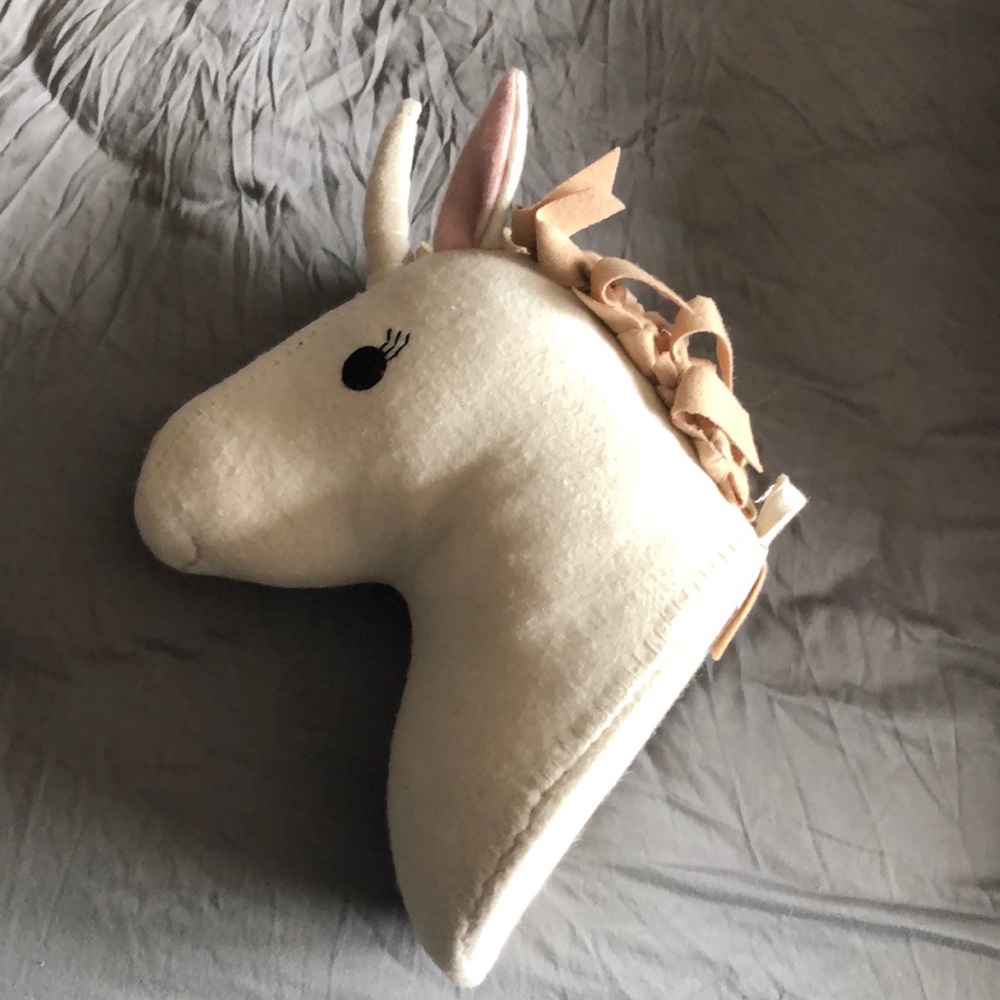 Unicorn head wall mount